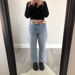 Levis Ribcage Straight Jeans, Middle Road